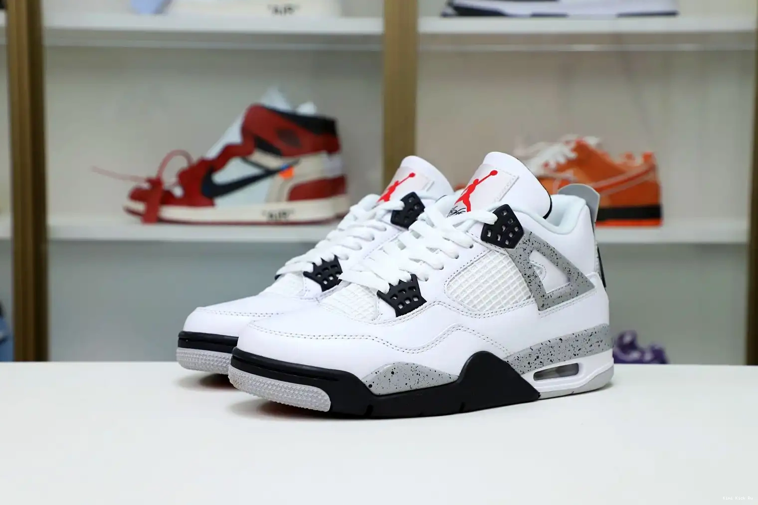 4 Air Retro Cement Jordan White Kimikick 0601